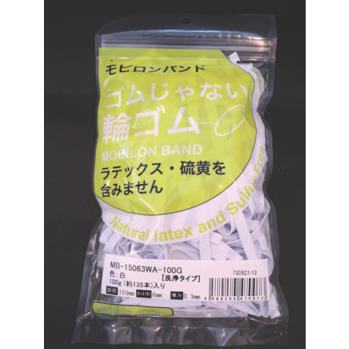 【TRUSCO】日清紡　モビロンバンド１５０Ｘ６Ｘ０．３白／洗浄タイプ１００Ｇ